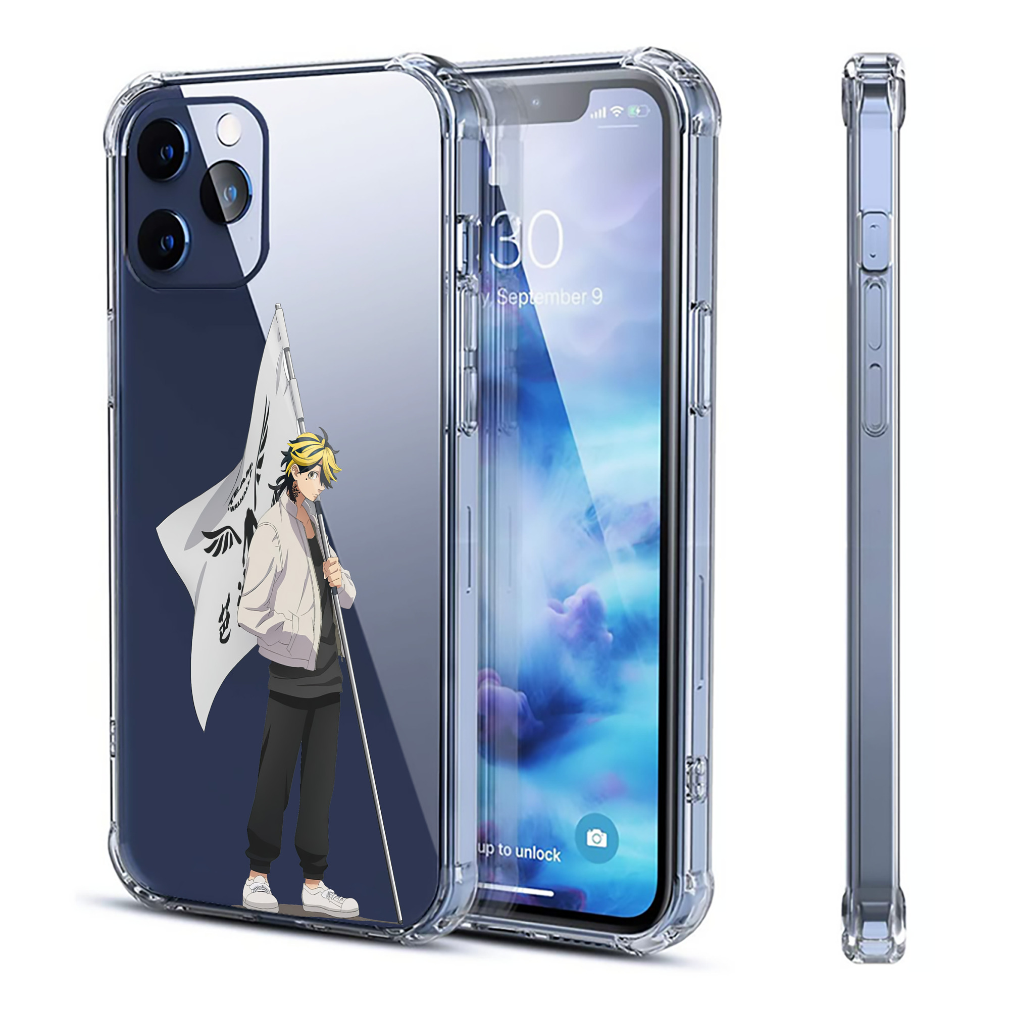 （画像用） 東京リベンジャーズ Tokyo Revengers 【iPhone 12シリーズ対応】透明スマホケース（クリアソフトケース）